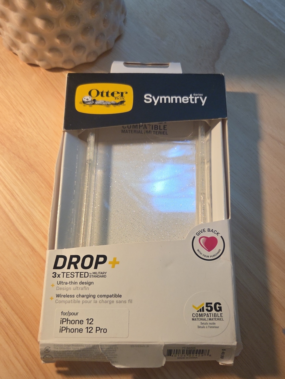 OtterBox Symmetry Clear Glitter Case for iPhone 12 / 12 Pro - Clear